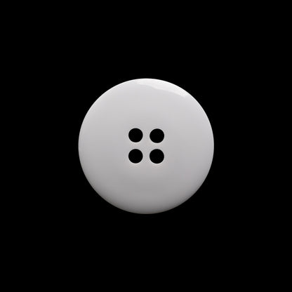 Pale Gray Raised Center and Rim Plastic 4-Hole Button - 32L/20mm Detail