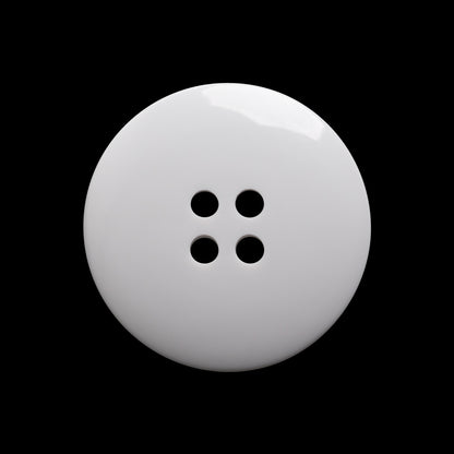 Pale Gray Raised Center and Rim Plastic 4-Hole Button - 40L/25.5mm Detail