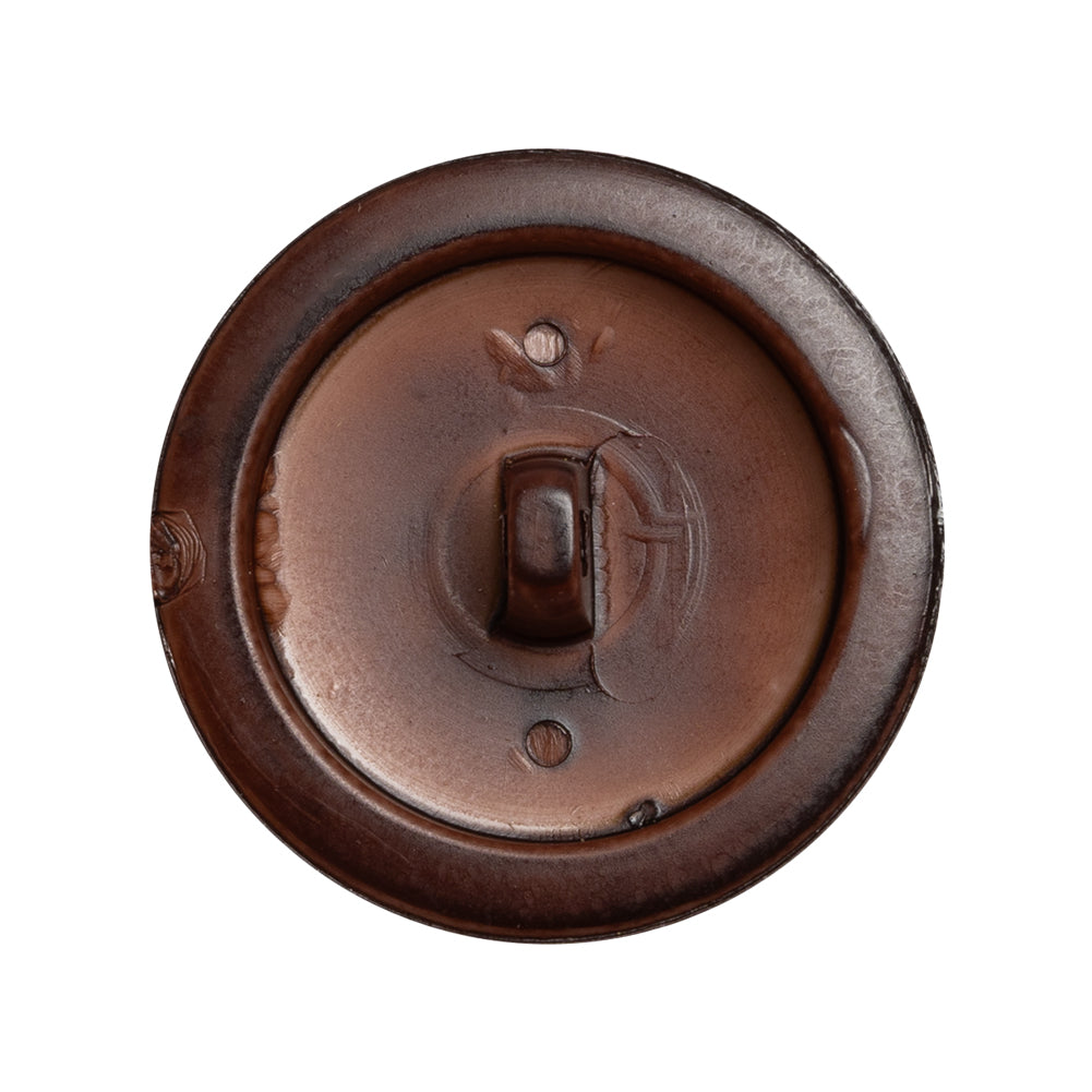 Half Dome Plastic Shank Back Button - Bordeaux Coat of Arms Embossed - 44L/28mm Detail