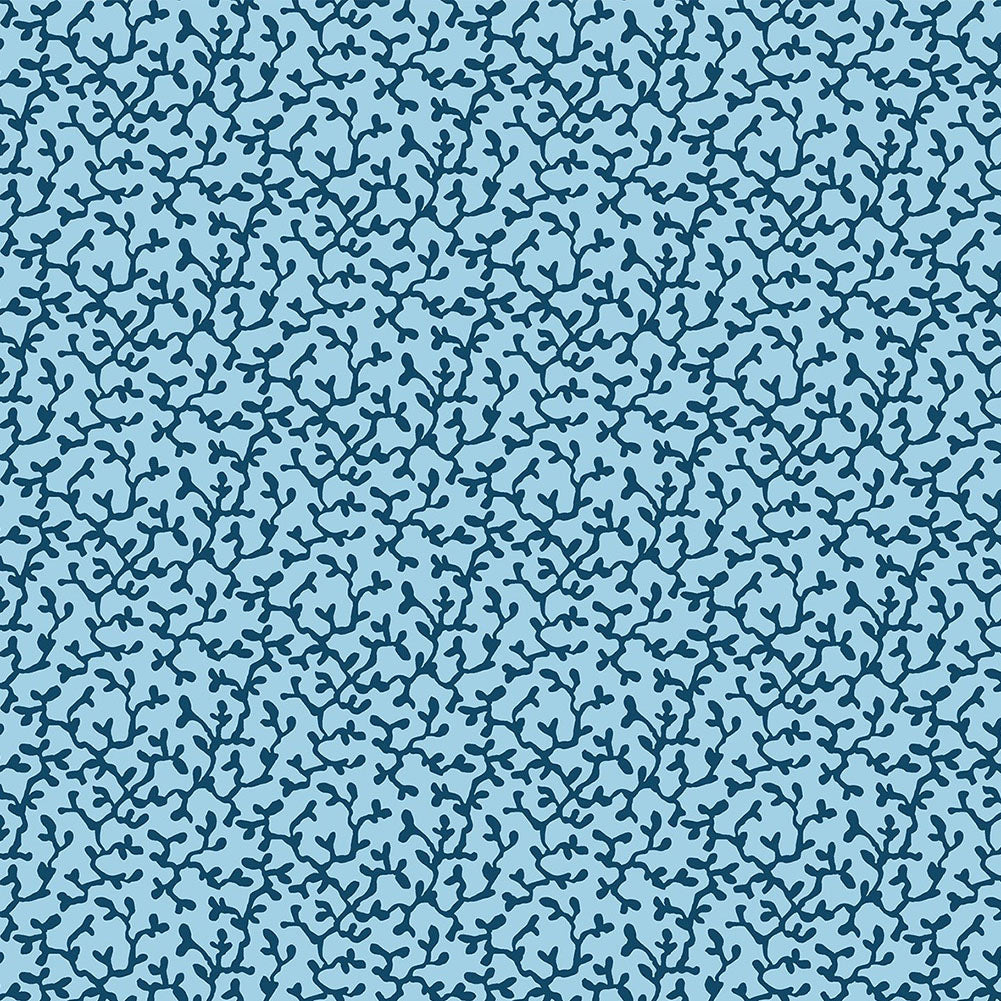 Liberty Art Fabrics Blue Corallium Lasenby Quilting Cotton