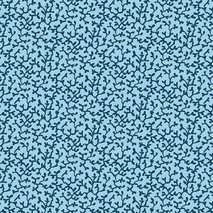 Liberty Art Fabrics Blue Corallium Lasenby Quilting Cotton