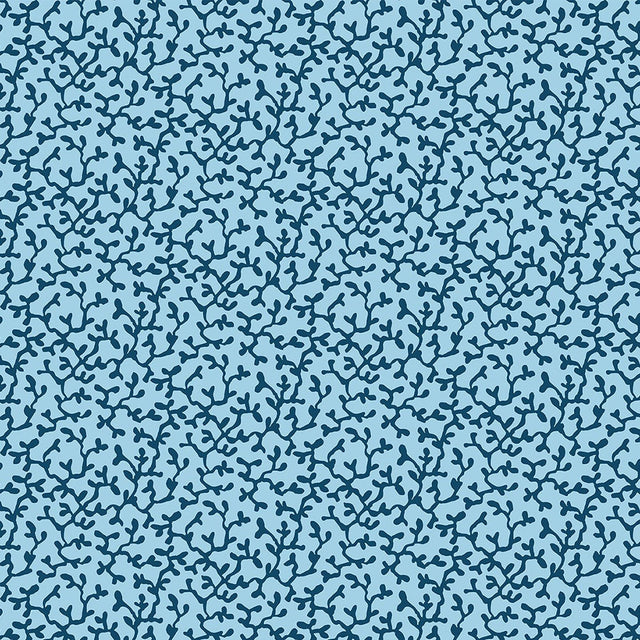 Liberty Art Fabrics Blue Corallium Lasenby Quilting Cotton