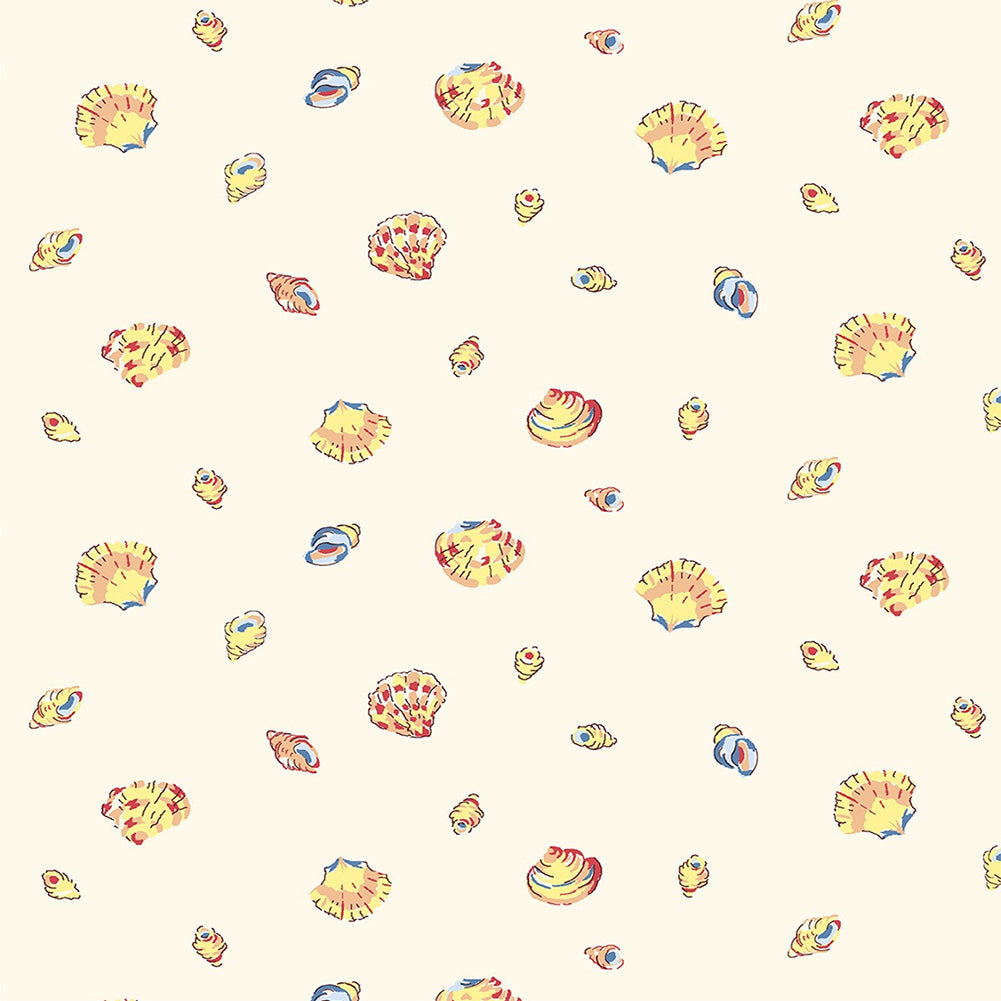 Liberty Art Fabrics White Seashells Lasenby Quilting Cotton