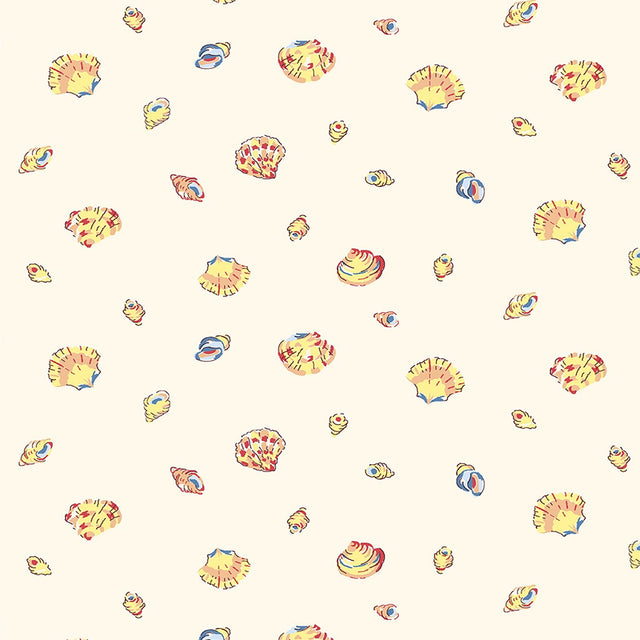Liberty Art Fabrics White Seashells Lasenby Quilting Cotton