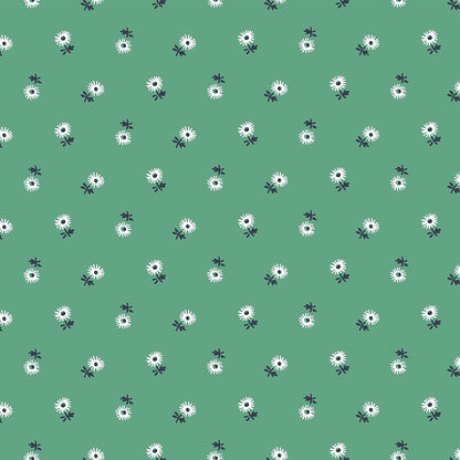 Liberty Art Fabrics Green Sunshine Daisy Lasenby Quilting Cotton
