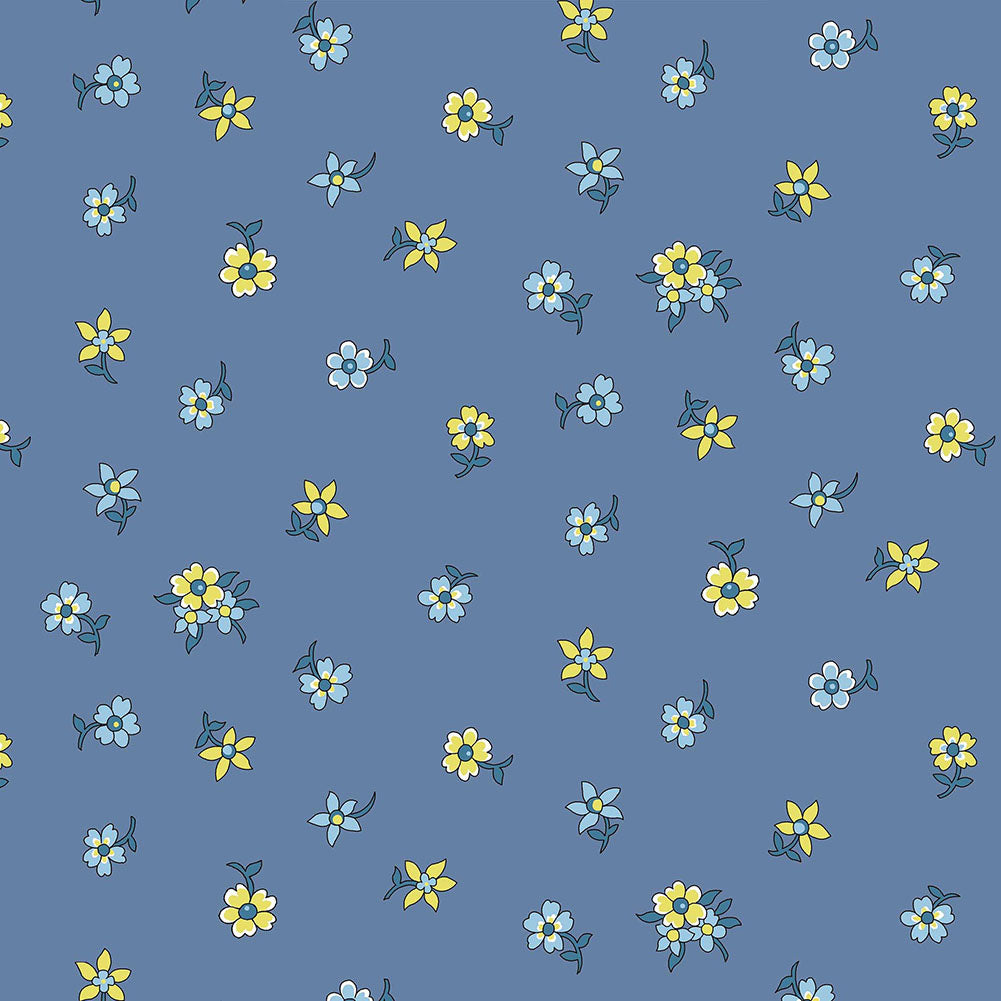 Liberty Art Fabrics Blue Hampton Sprig Lasenby Quilting Cotton