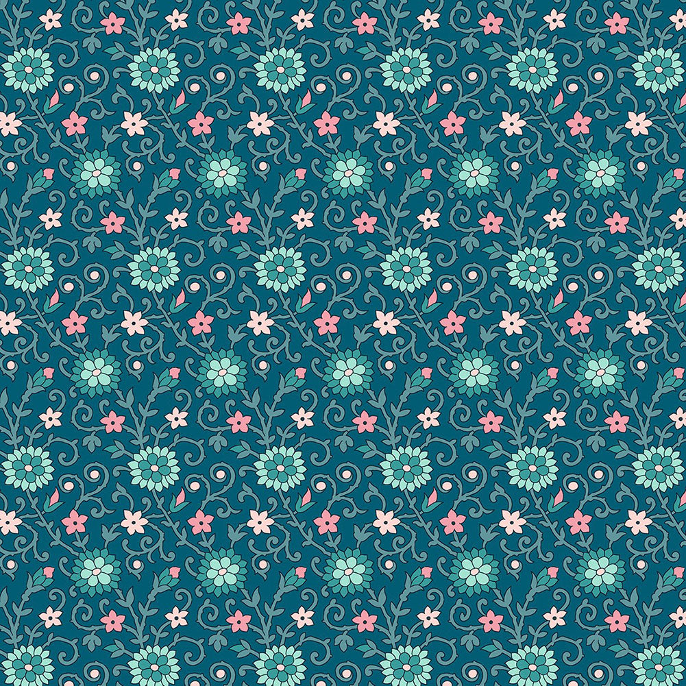 Liberty Art Fabrics Green Manor Park Lasenby Quilting Cotton