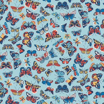 Liberty Art Fabrics Blue Kaleidoscope Sky Lasenby Quilting Cotton