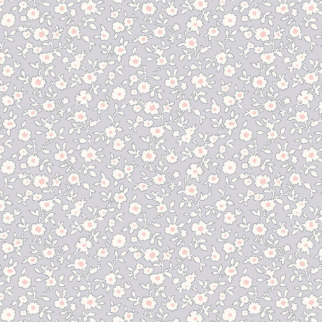 Liberty Art Fabrics Gray Daisy Trail Lasenby Quilting Cotton