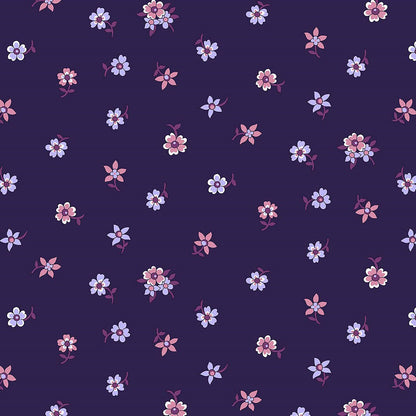 Liberty Art Fabrics Purple Hampton Sprig Lasenby Quilting Cotton