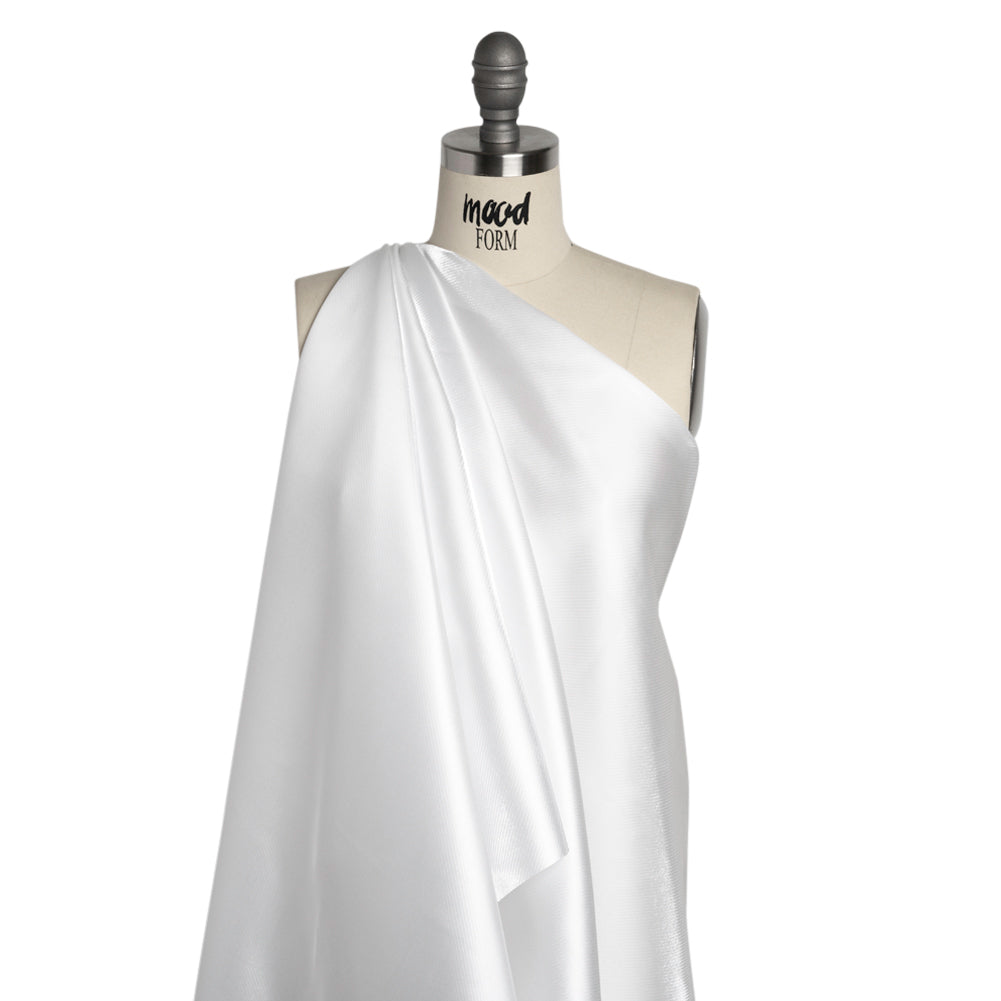 Luminous Polyester Mikado - White - Verena Collection Detail