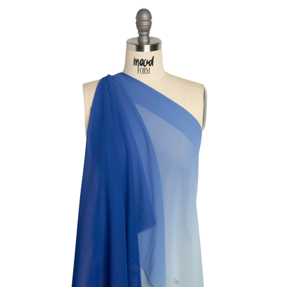Ombre Polyester Chiffon - Sky - Sammi Collection Drape