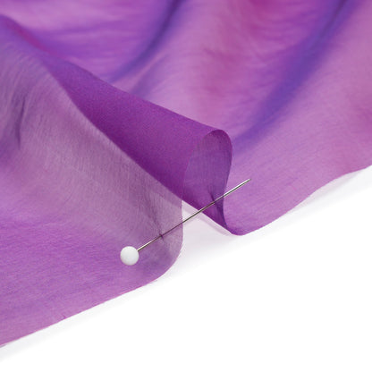 Chiffon-Like Silk Voile - Magenta and Navy Iridescent - Adelaide Collection