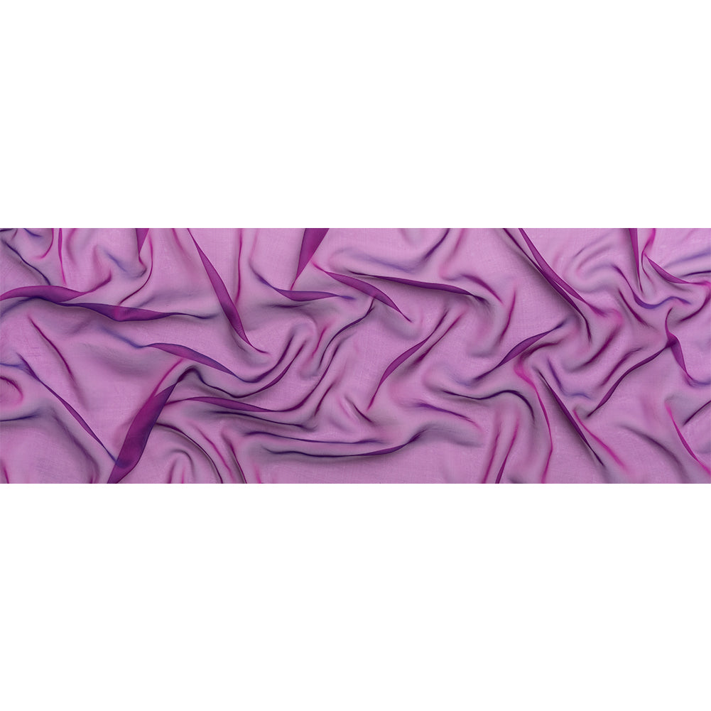 Chiffon-Like Silk Voile - Magenta and Navy Iridescent - Adelaide Collection