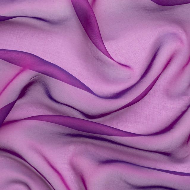 Chiffon-Like Silk Voile - Magenta and Navy Iridescent - Adelaide Collection