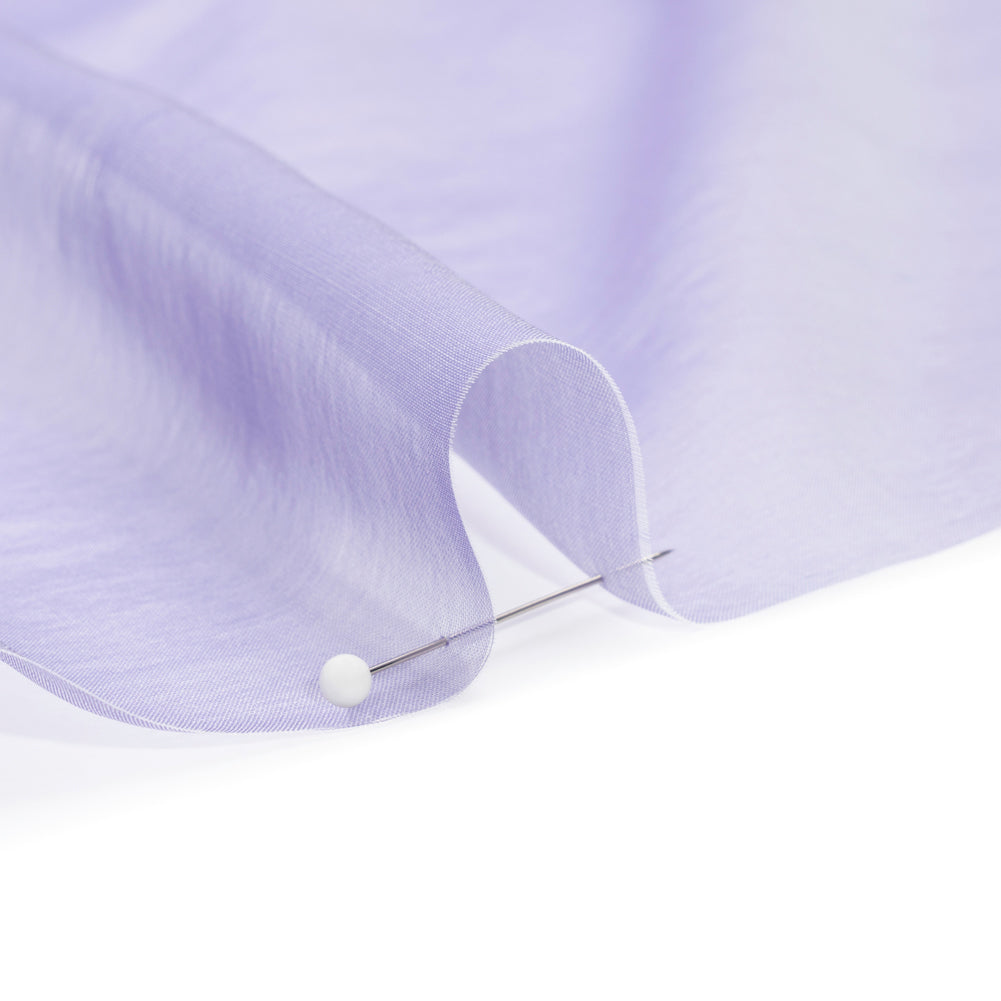 Chiffon-Like Silk Voile - Lavender and Silver Iridescent - Adelaide Collection - Detail