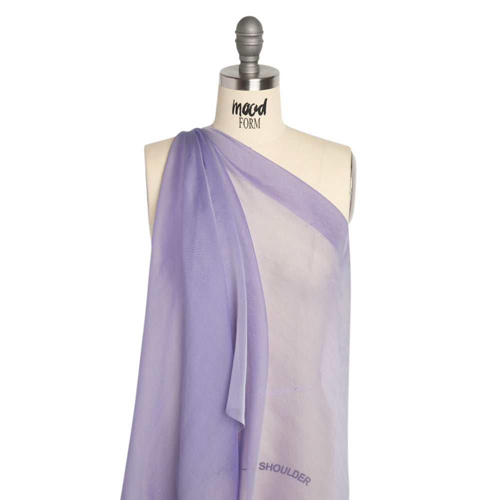 Chiffon-Like Silk Voile - Lavender and Silver Iridescent - Adelaide Collection - Drape