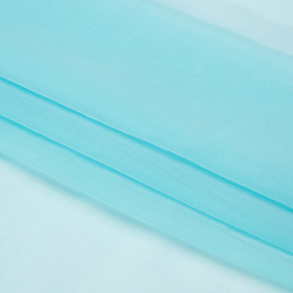 Chiffon-Like Silk Voile - Aqua and White Iridescent - Adelaide Collection