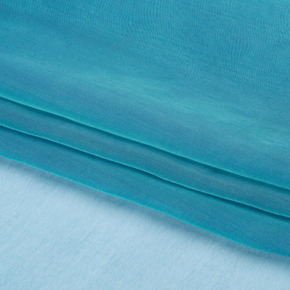 Chiffon-Like Silk Voile - Teal and Royal Iridescent - Adelaide Collection