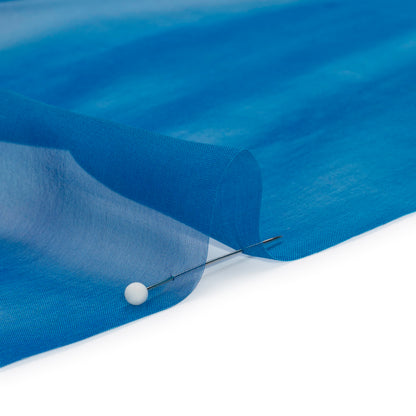 Chiffon-Like Silk Voile - Turquoise and Royal Blue Iridescent - Adelaide Collection