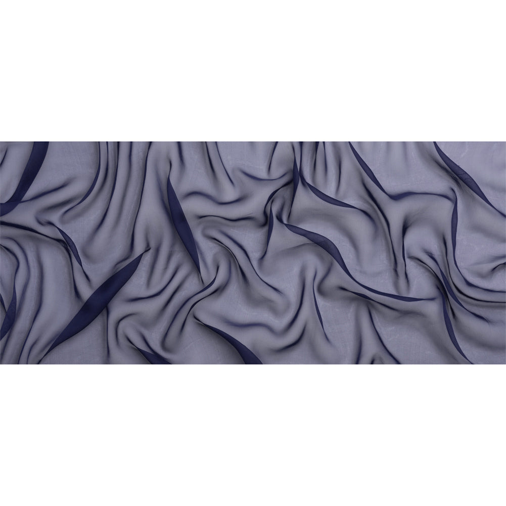 Chiffon-Like Silk Voile - Navy Iridescent - Adelaide Collection