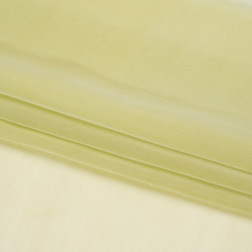Adelaide Key Lime and White Iridescent Chiffon-Like Silk Voile
