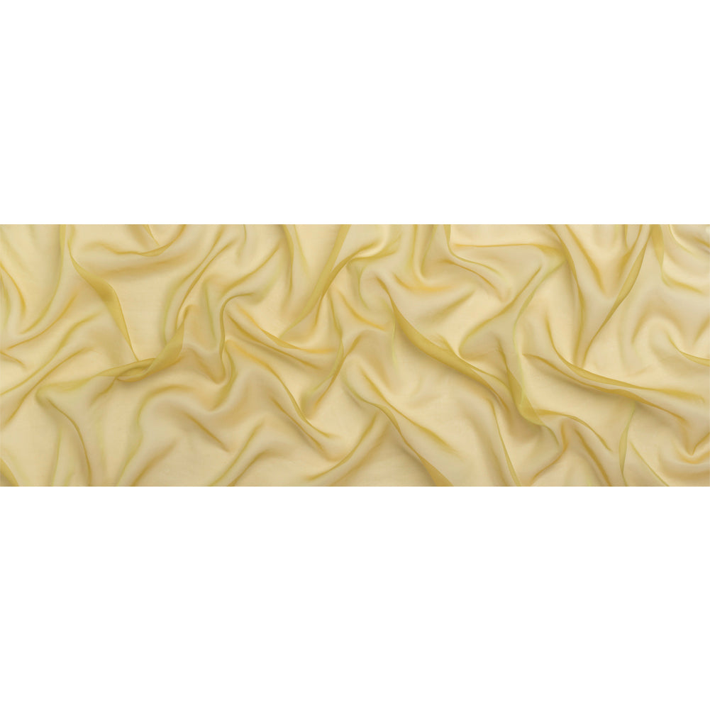 Chiffon-Like Silk Voile - Citron Iridescent - Adelaide Collection