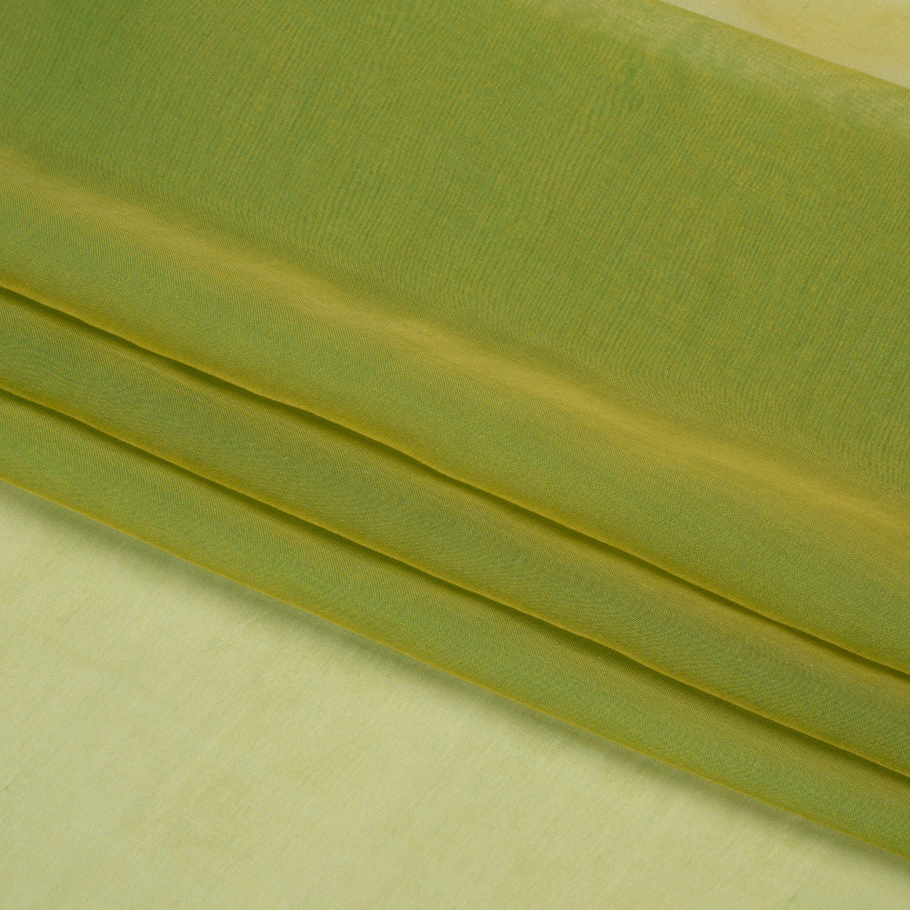 Chiffon-Like Silk Voile - Gold and Kelly Green Iridescent - Adelaide Collection