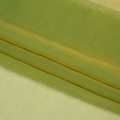 Chiffon-Like Silk Voile - Gold and Kelly Green Iridescent - Adelaide Collection