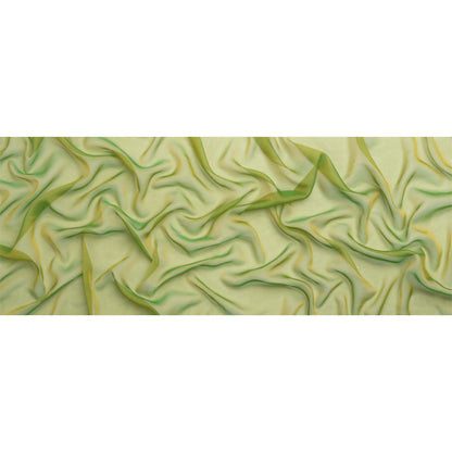 Chiffon-Like Silk Voile - Gold and Kelly Green Iridescent - Adelaide Collection