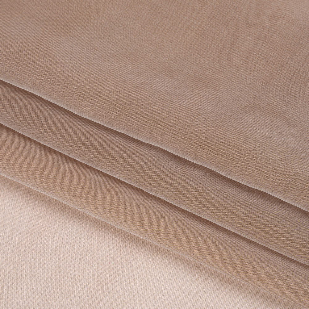 Chiffon-Like Silk Voile - Mink and Silver Iridescent - Adelaide Collection