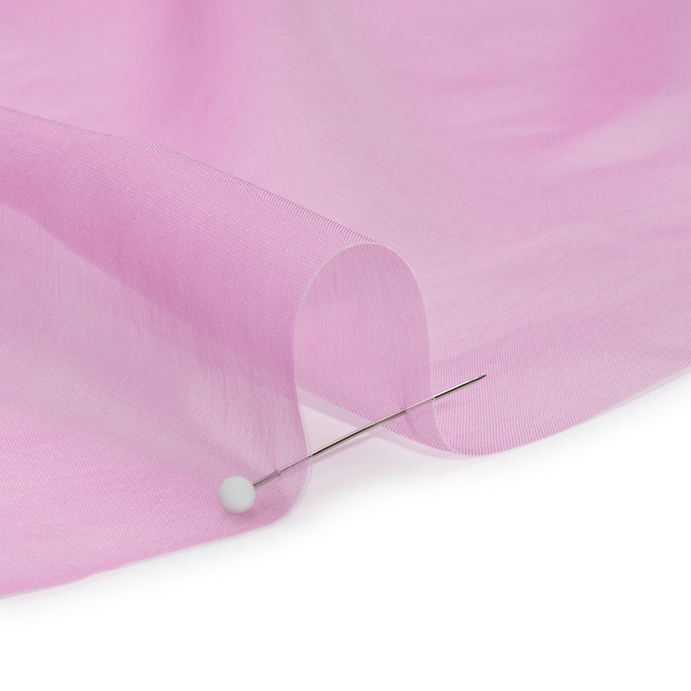 Chiffon-Like Silk Voile - Tulip and White Iridescent - Adelaide Collection - Detail
