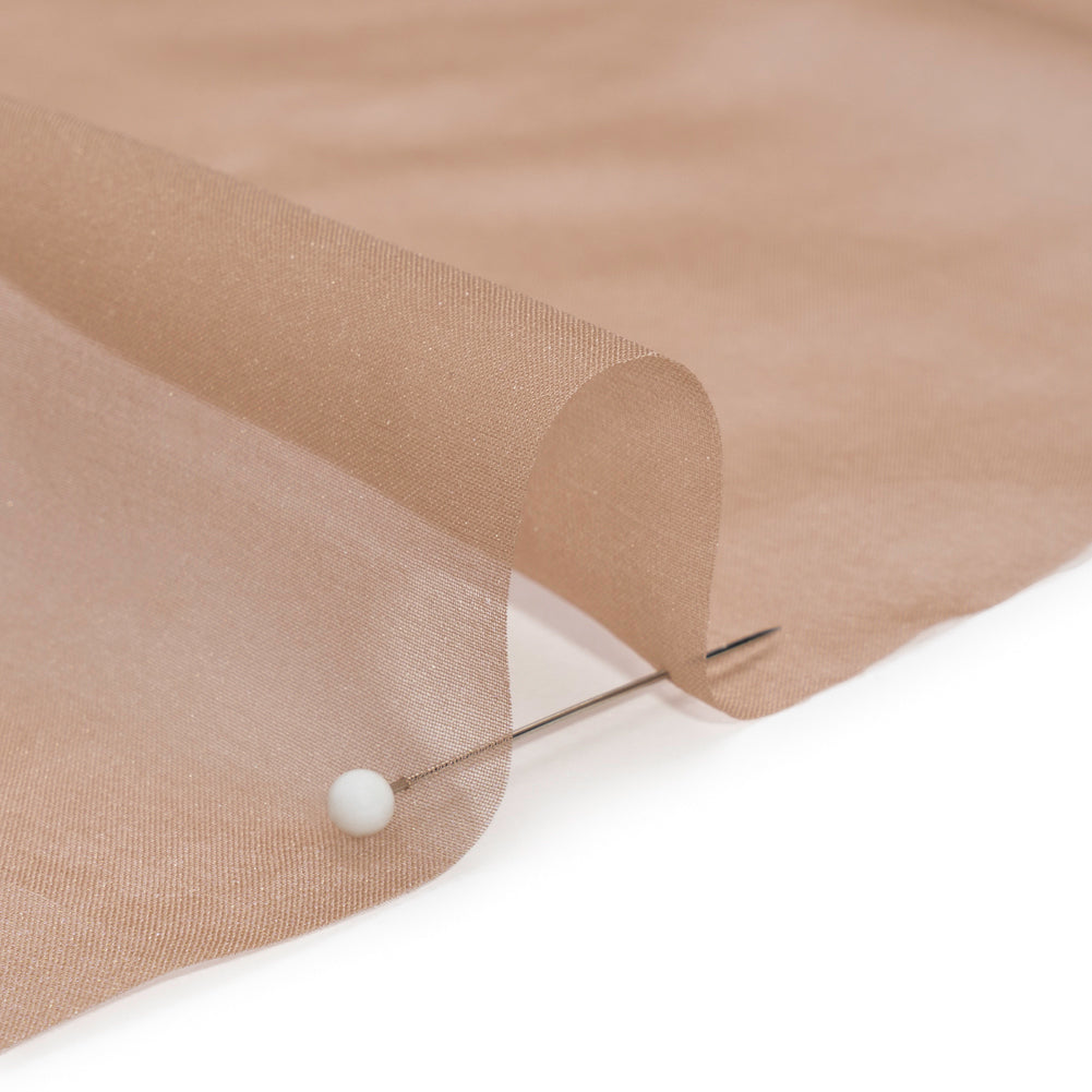 Chiffon-Like Silk Voile - Dark Beige Iridescent - Adelaide Collection