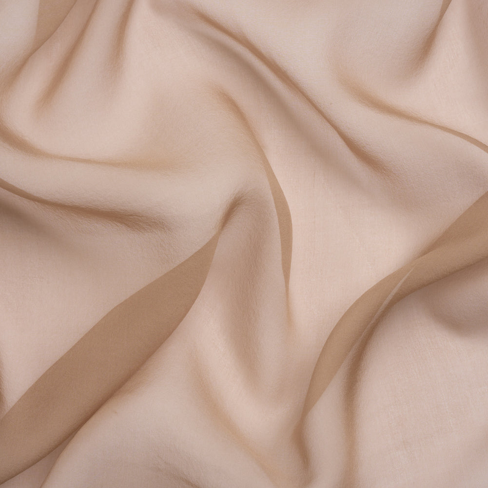 Chiffon-Like Silk Voile - Dark Beige Iridescent - Adelaide Collection