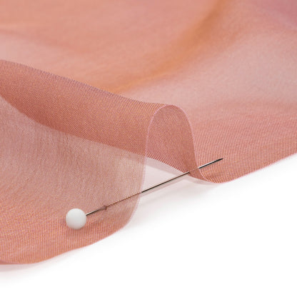 Chiffon-Like Silk Voile - Rose and Brown Iridescent - Adelaide Collection