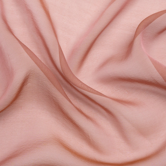 Chiffon-Like Silk Voile - Rose and Brown Iridescent - Adelaide Collection