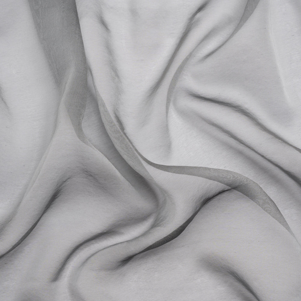 Chiffon-Like Silk Voile - Steel Iridescent - Adelaide Collection
