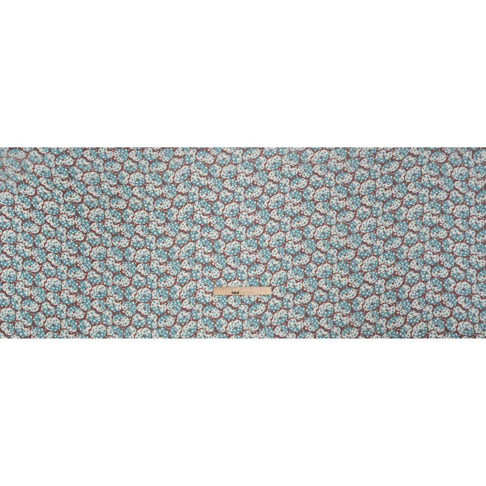 Teal, White and Burgundy Sprinkled Treats Silk Chiffon Drape