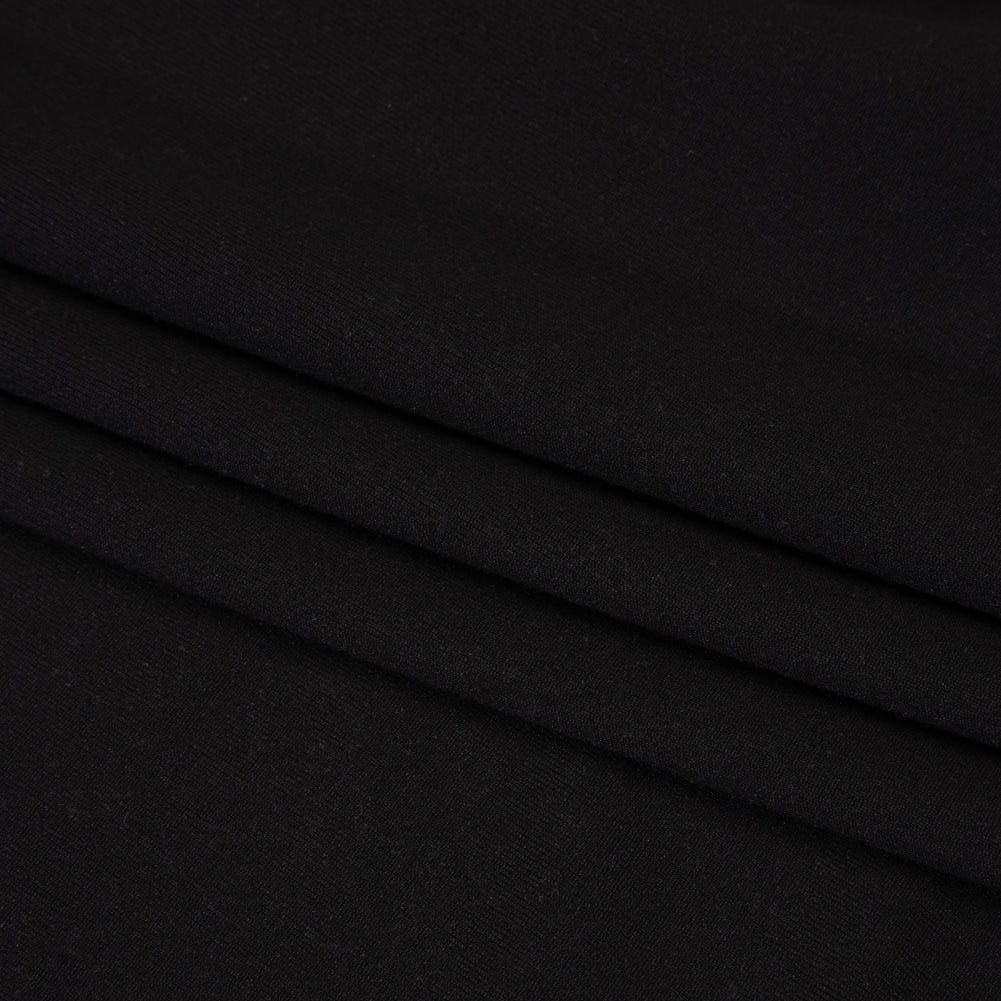 Stretch Polyester Jersey - Black Folded