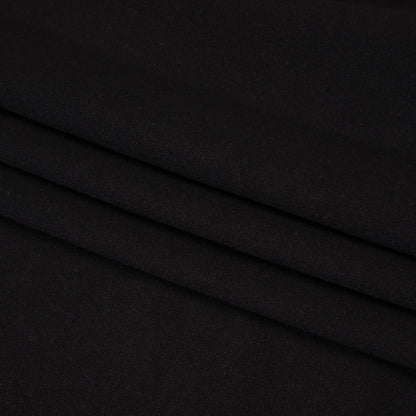 Stretch Polyester Jersey - Black Folded