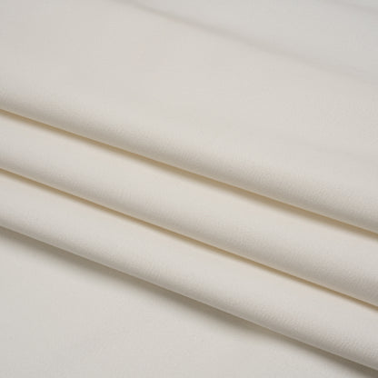 Stretch Cotton Blend Sateen - Ivory Folded