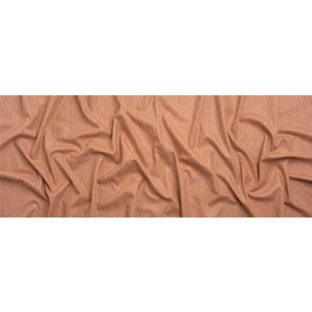 Italian Heathered Peach Brushed Wool Blend Woven Full