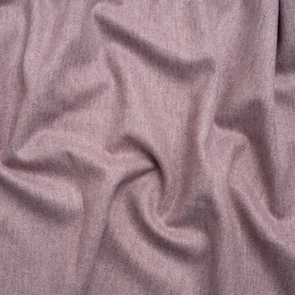 Italian Heathered Light Purple Brushed Wool Blend Woven