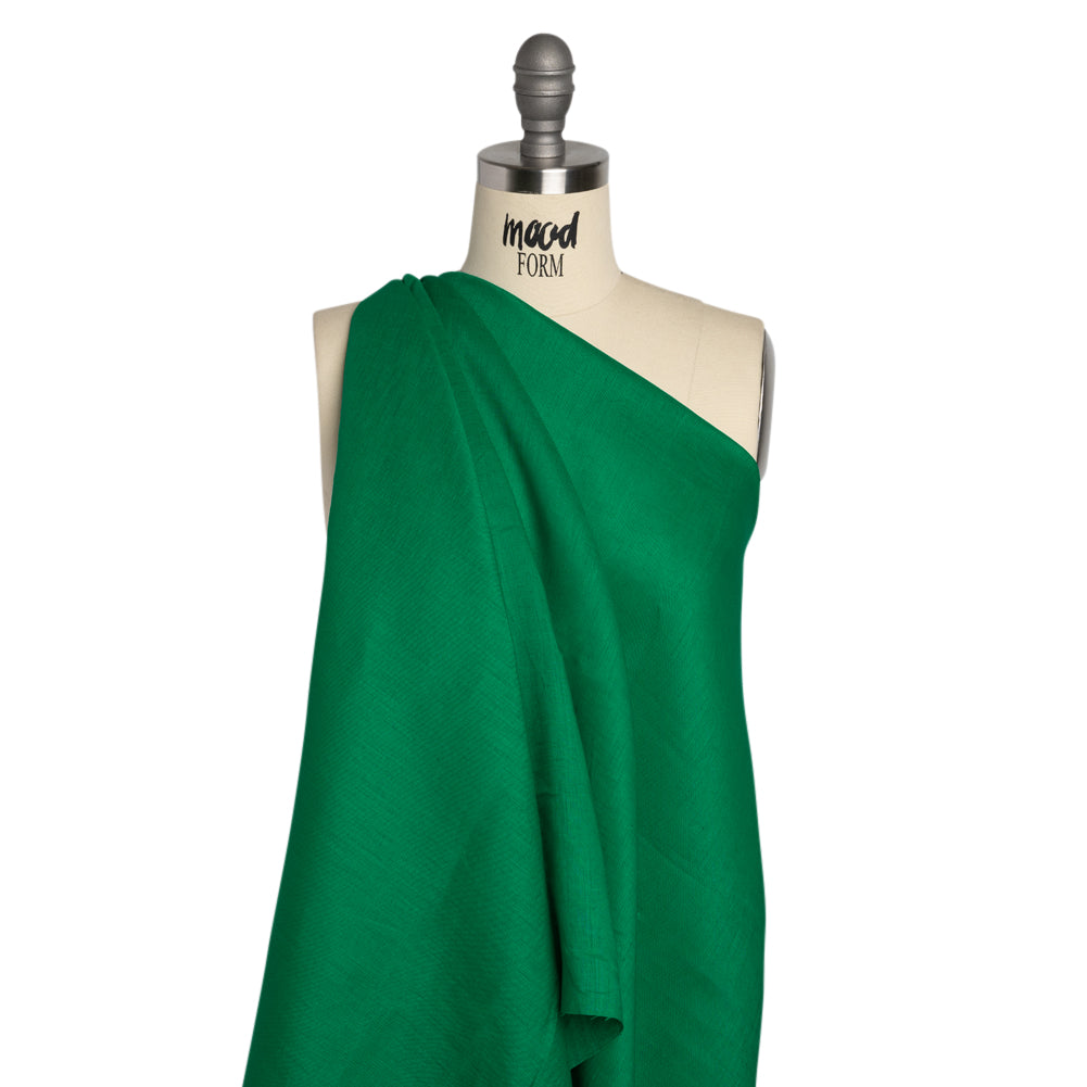 Famous Australian Designer Kelly Green Lightweight Linen Woven Drape