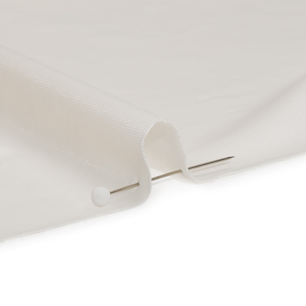 Famous Australian Designer Ivory Stretch Polyester Jersey Detail