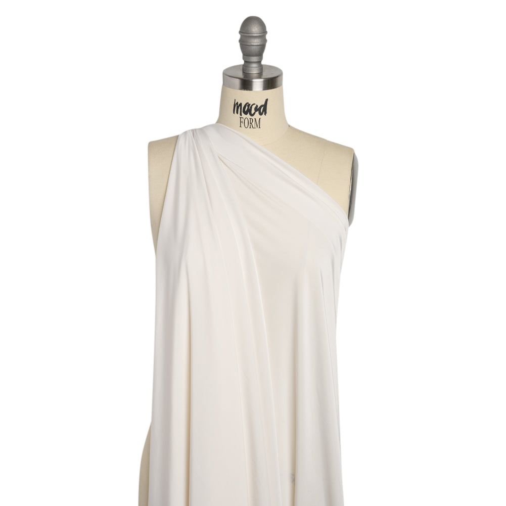 Famous Australian Designer Ivory Stretch Polyester Jersey Drape