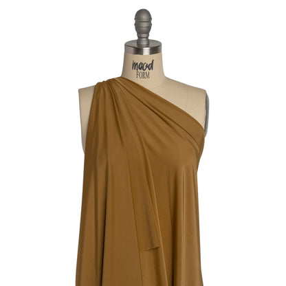 Famous Australian Designer Gold Stretch Polyester Jersey Drape