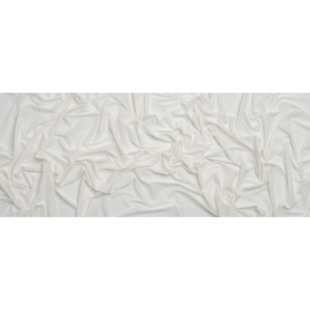 Famous Australian Designer White Stretch Polyester Jersey Full