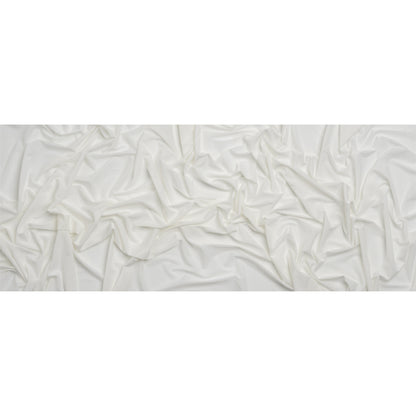Famous Australian Designer White Stretch Polyester Jersey Full