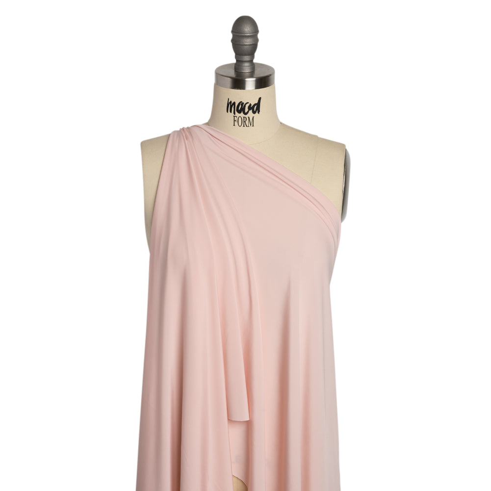 Famous Australian Designer Light Pink Stretch Polyester Jersey Drape